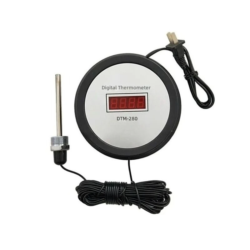 for Digital Display Thermometer Industrial Electronic Temperature Strap Embedded Waterproof Probe Greenhouse