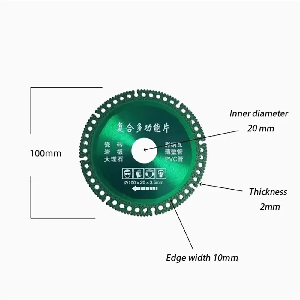 New Multifunctional Diamond Saw Blade High Hardness 100mm Cut Off Wheels Diamond Cutting Disc Ceramic Tile