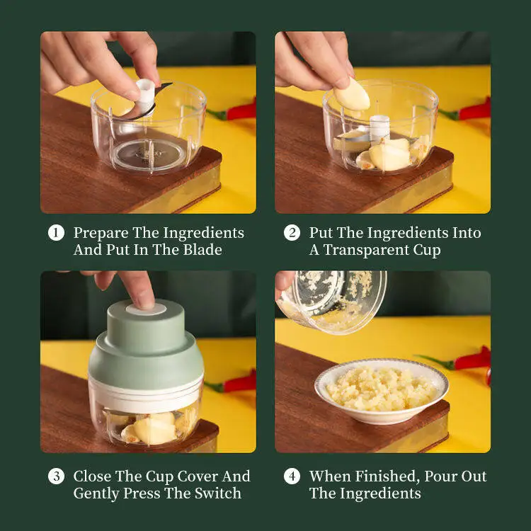 USB Mini Electric Food Chopper 3