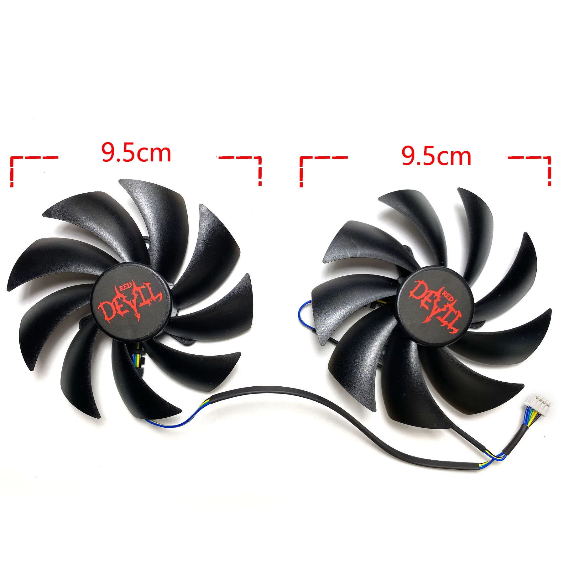 New For POWERCOLOR Radeon RX580 590 Red Devil OC Graphics Card Replacement Fan PLD10010B12HH