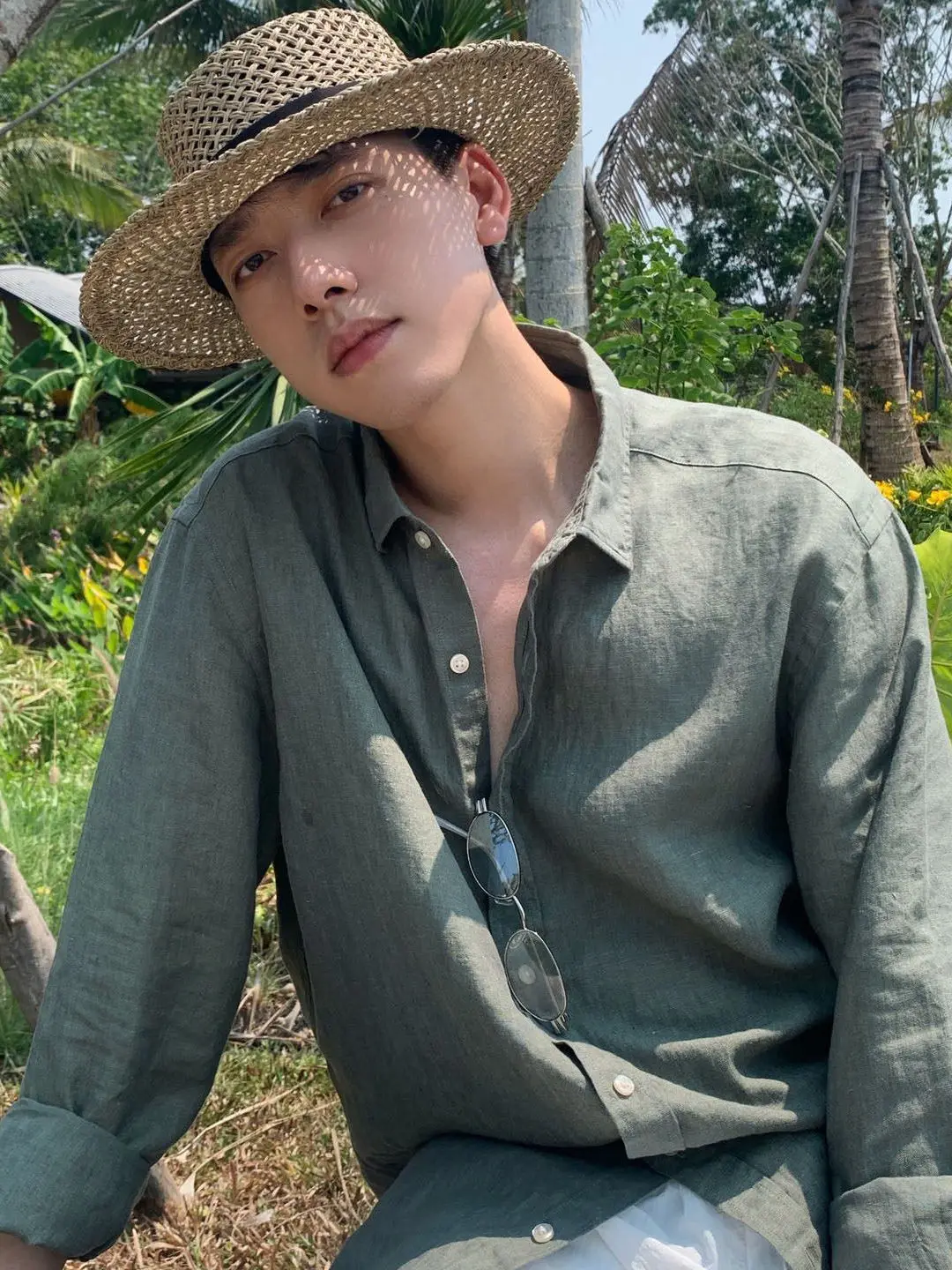 Retro Japanese Style Linen Long Sleeve Men's Shirt Loose Casual Feel Collared Summer Cool Breathable Sun Protection Outerwear