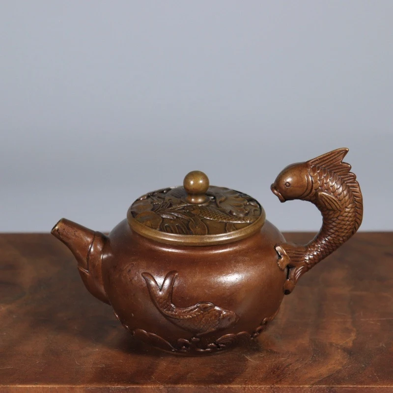 Collection: Abundant Fortune After Year - Teapot, Home Entryway Decoration, Creative Gift, Bronze Ornament, Craft It