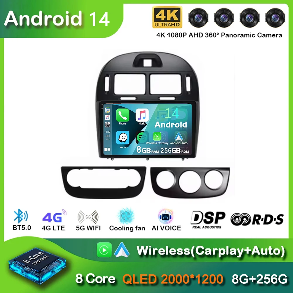 

Android 14 Car Rodio for KIA Cerato Foret 2017 Carplay Auto Multimedia Video Player Navigation Head Unit WFI+4G GPS DSP BT