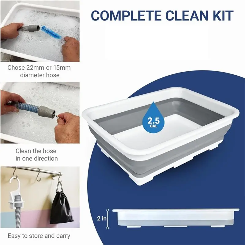 B04C-CPAP Tube Cleaning Kit(9 Pack), Hose Holder& Tube Clips, For Standard 15-22Mm Diameter Tubing