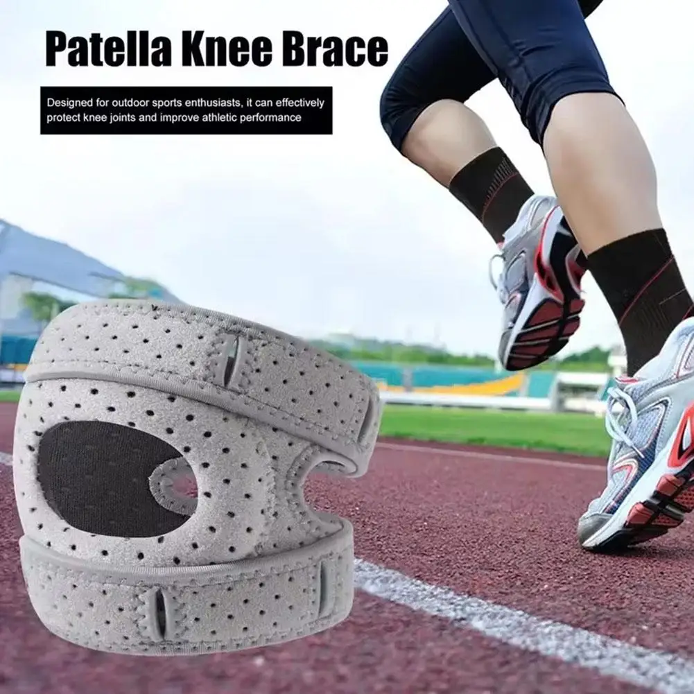 Adjustable Knee Patellar Strap Breathable Knee Support Brace Sports Knee Protector Compression Guard for Running Fitness