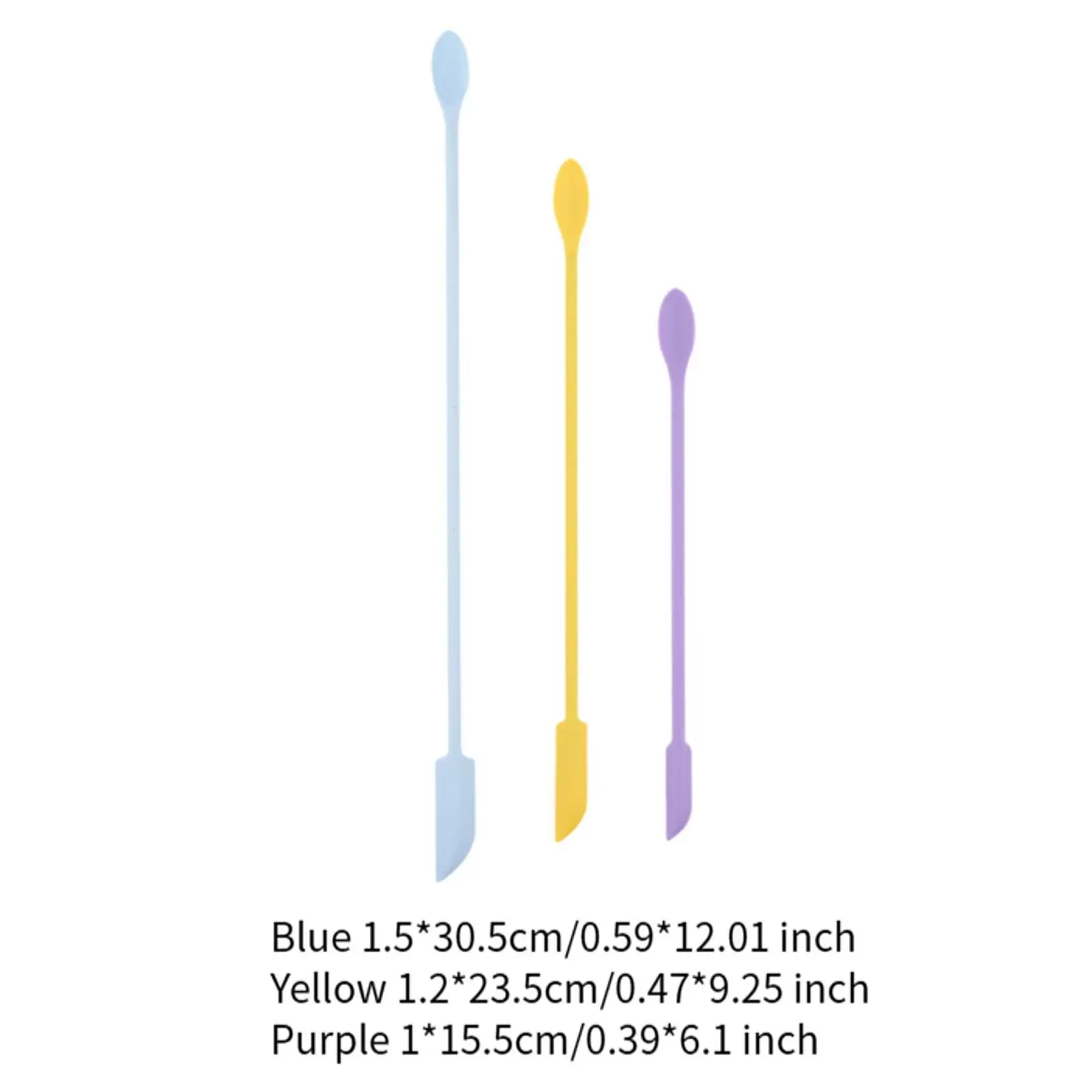 Juego de espátula de silicona, pala cosmética para lociones de condimentos de Color de labios, 3 uds.