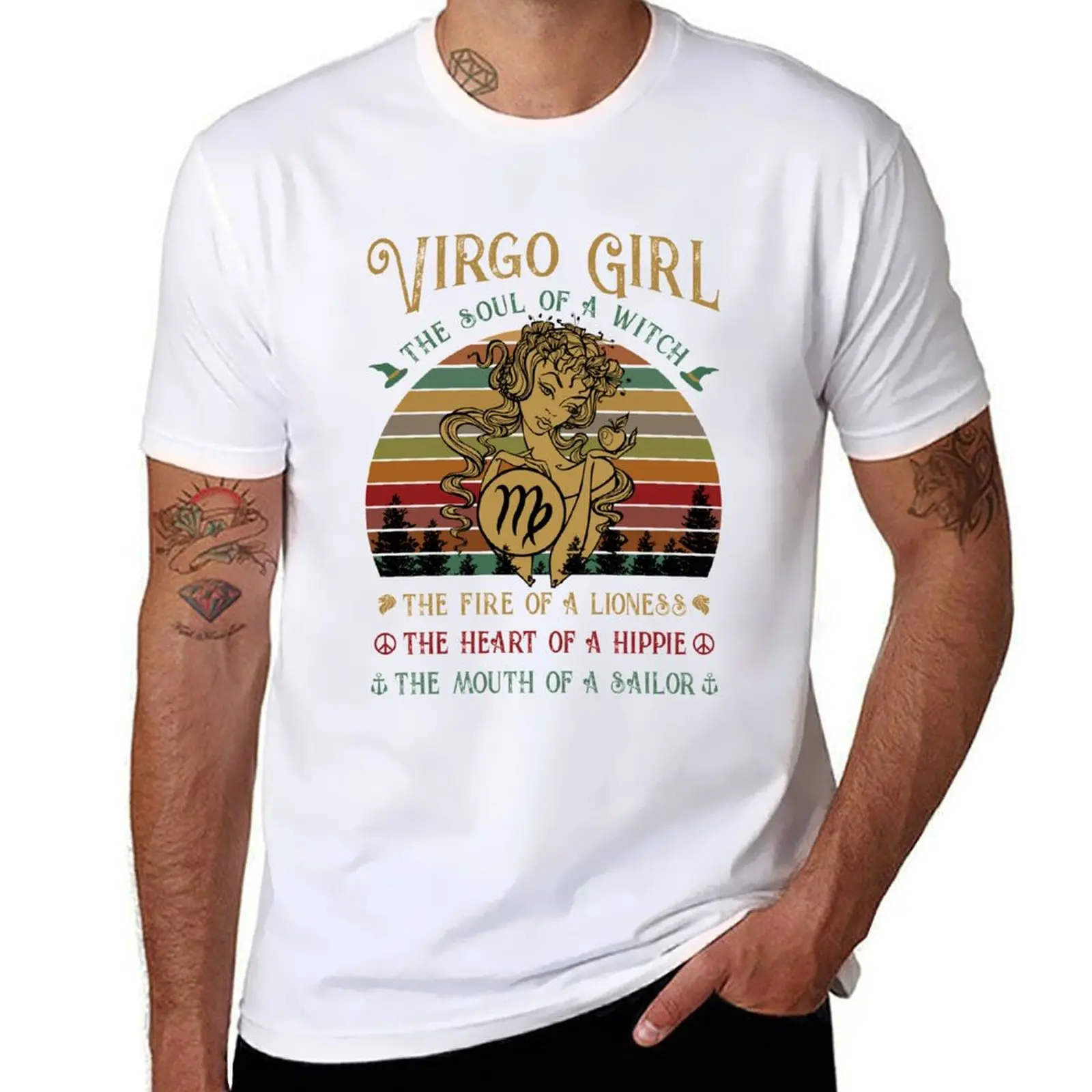 

Virgo Girl The Soul Of A Witch Awesome T shirt T-Shirt man t shirt luxury t shirts cotton 100% T-shirt
