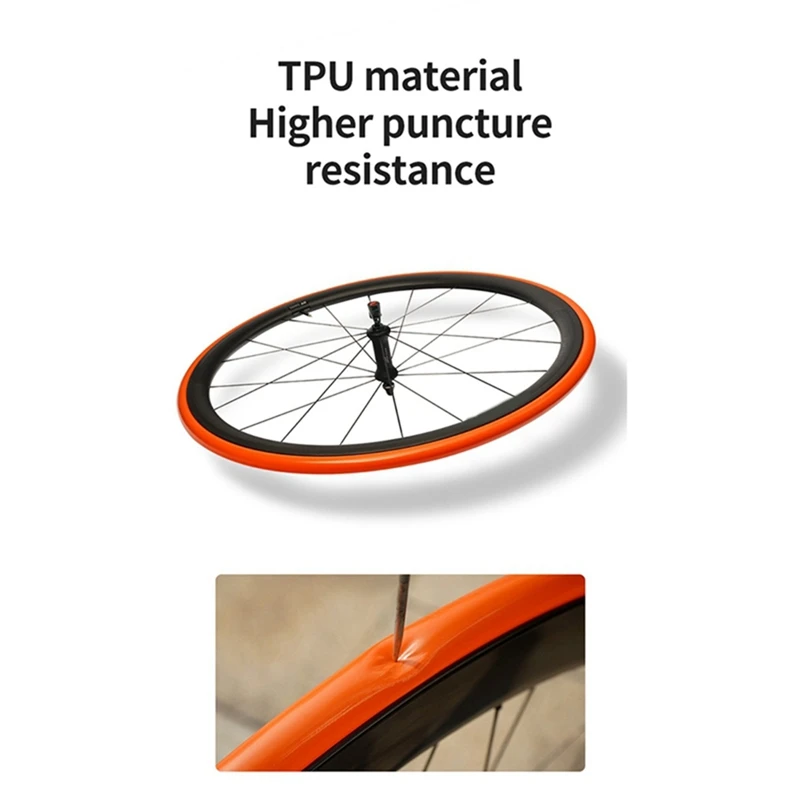 2Pcs Road Bicycle Ultralight Tpu Inner Tube 700 X 18-32C,Length 65Mm Length French Super Light Tube