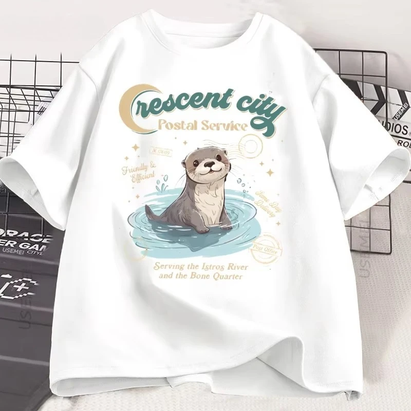 تي شيرت خدمة بريد مدينة الهلال للرجال والنساء تي شيرت خدمة قضاعة تي شيرت Ruhn Danaan Bookish تي شيرت Harajuku جرافيك تي شيرت ملابس