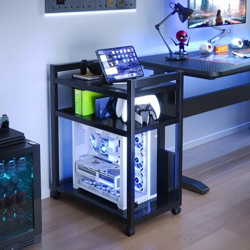 e-sports wind host bracket multi-layer removable desk next to printer computer desktop chassis storage rack