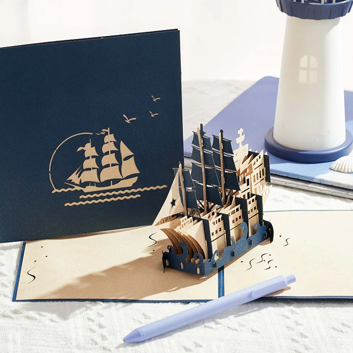 1pc 3D Birthday Card Pop Up Cake Creative Greeting Card Happy Birthday Party Gift Message Cards