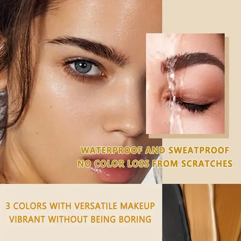 Eyebrow Dye Kit, Waterproof and Sweat-proof Eyebrow Dye, Comes with a Brush, Long-lasting Eyebrow Shaping and Enhancement Effect