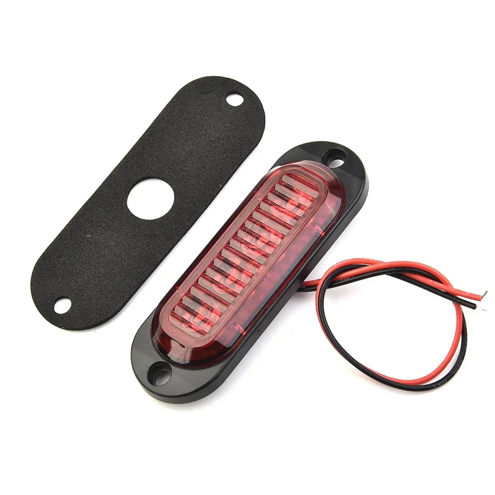 2 Stuks Vrachtwagenaanhangwagen Zijmarkeringsindicatoren Licht Auto Signaalopruiming Vrachtwagen Aanhanger Rv Led Licht Lamp Rood Waterdicht 12/24V