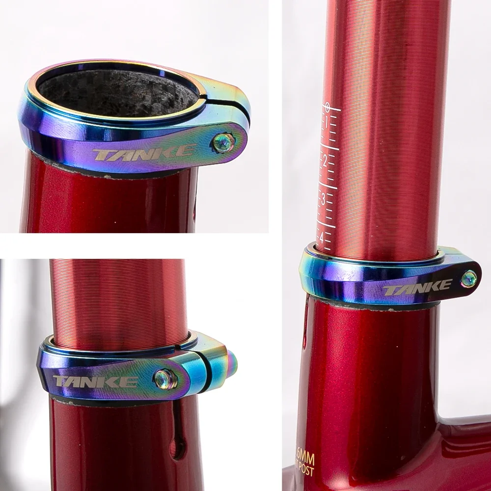 

Радужный зажим для подседельного штыря велосипеда 34,9 мм, высокопрочный зажим для трубки подседельного штыря, замок с резьбой для шоссейного велосипеда MTB, цветной зажим 31,8 мм, детали велосипеда