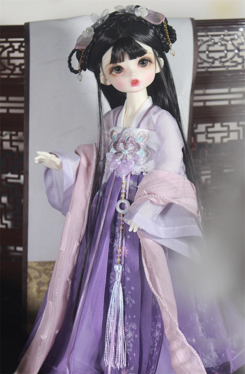 OB27 Barbi 1/6 1/4 1/3 Ancient Costume BJD Clothes Hanfu Fairy Dress For BJD/SD YOSD MSD SD13 Big Girl Doll Accessories A1878