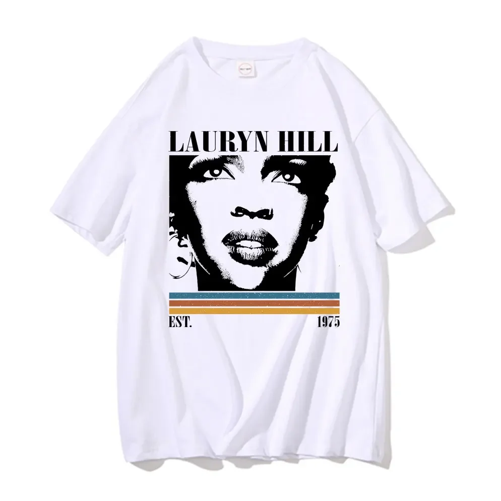 Awesome Lauryn Hill Graphic T-shirt The Fugees Tshirt Men Women Hip Hop Oversized T Shirts Male 90s Vintage Pop Rock Music Tees