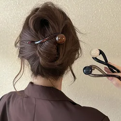 ポニーテール用のレトロな形のバレッタ,ヘアクリップ,ヘアピン,ツイスト,透かし彫り,シャーククリップ,ヘッドドレス,ヘアアクセサリー,新しいファッション