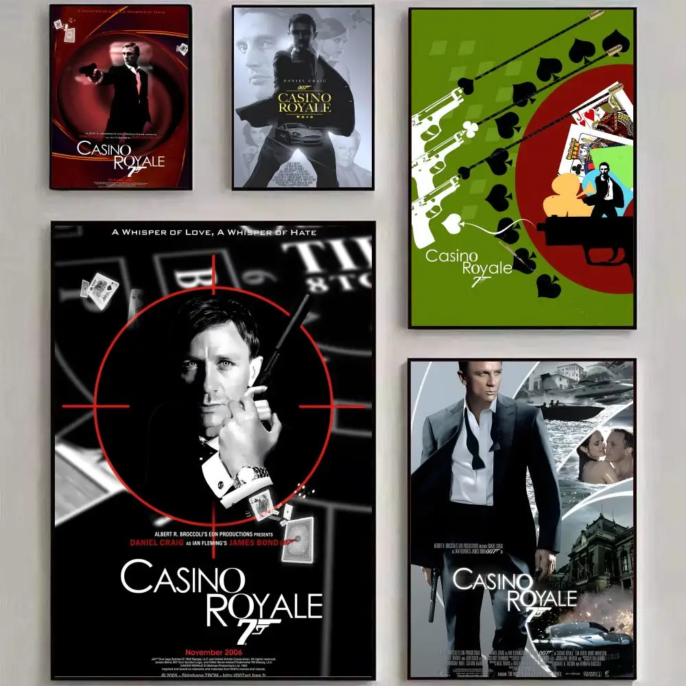 Casino Royale 2006 film Painting Calligraphy Canvas Poster Wall Art Aesthetic Home Decoration for Living Room