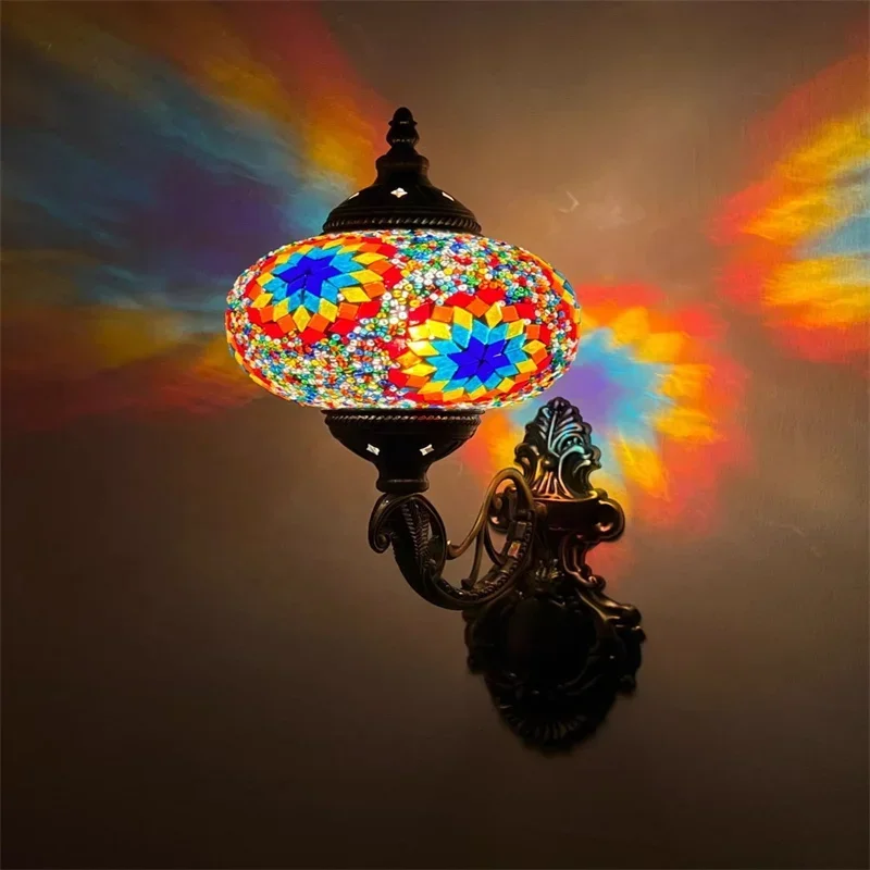 Mosaic Handmade Wall Lamp Bohemia Turkish Vintage Wall Dinning Room Bar Luminaire Home Loft Bedroom Deco Bathroom Fixture Lights
