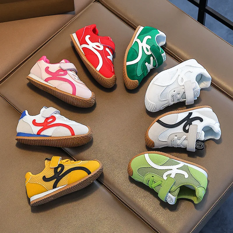 Spring Autumn Breathable Mesh Casual Shoes Boys Girls Kids Soft-Sole Non-Slip Low-Top Sneakers School Campus Shoes Casual Shoes
