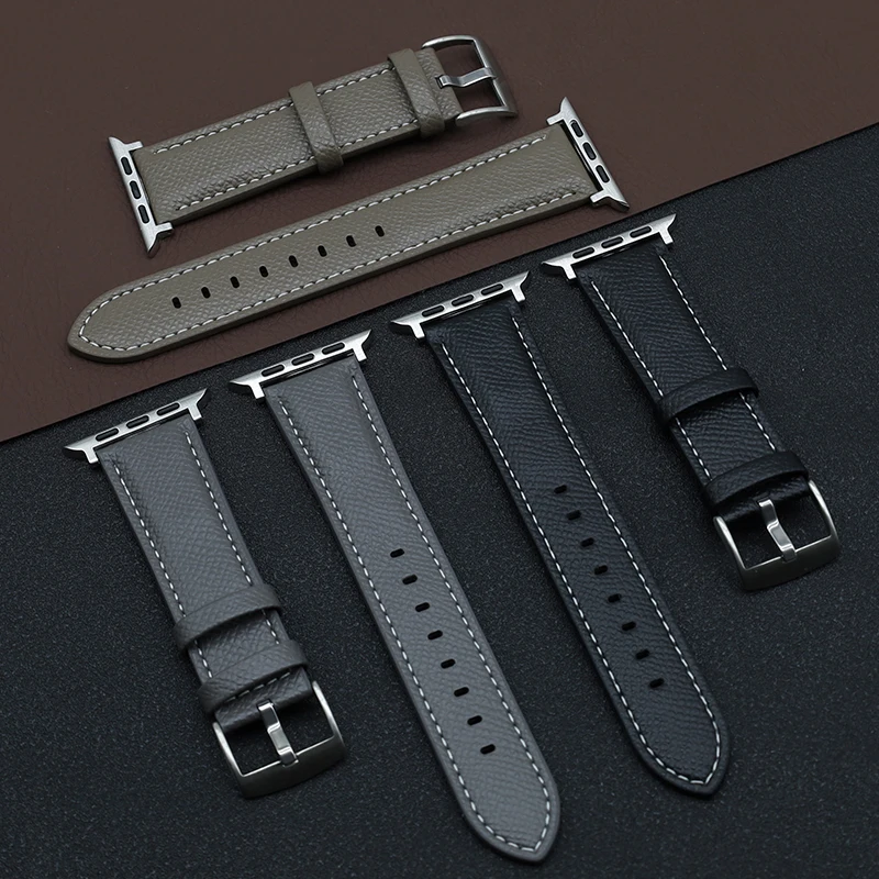 Leather Strap for Apple Watch Band Serie 10 9 8 7 6 5 4 Ultra SE Durable Bracelet iWatch 46mm 49mm 45mm 44mm 42mm 41mm 40mm 46mm