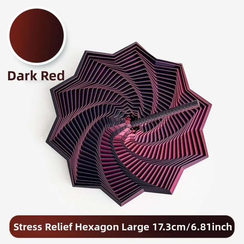 3D-Druck Fraktal Fidget Star Modell Visuelle Täuschung Erweiterte Spiralen Sensorisches geometrisches Design Kreativität