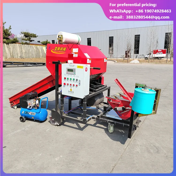 Automatic Mobile Round Baler For Cattle Sheep Farming High-Speed 40-60 Bales/h Easy Operate For Hay Wheat Rice Straw