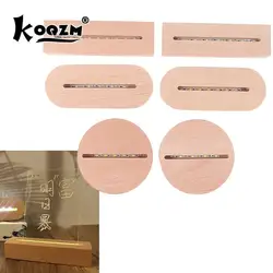 AAA Battery Powered Wood Base Led Light Display Stand For Acrylic Night Lamp Art DIY Wood Light Display Base Stand