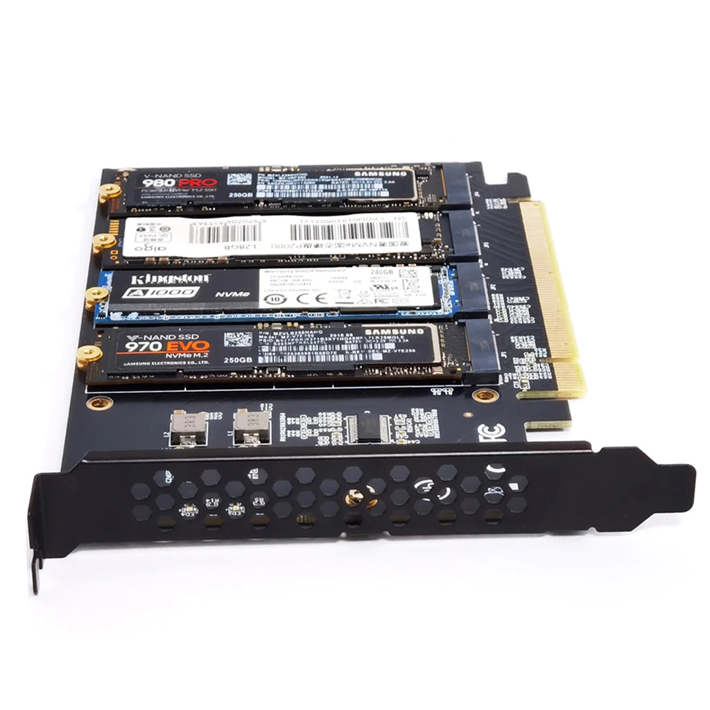 M.2 For NVME to PCIe 4.0 3.0 Adapter M.2 SSD Gen4 PCIe4.0 PC Motherboard X1 X4 X8 X16 Expansion Card For 2230 2242 2260 2280 SSD