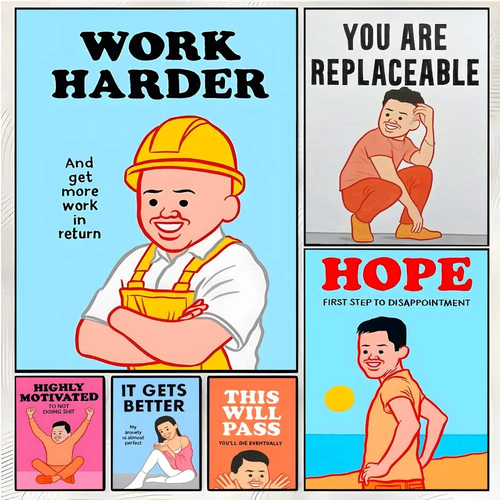 Artist Cartoon Joan Cornella Poster Superior Home Space  Indoor Decorative Art & Home Decor