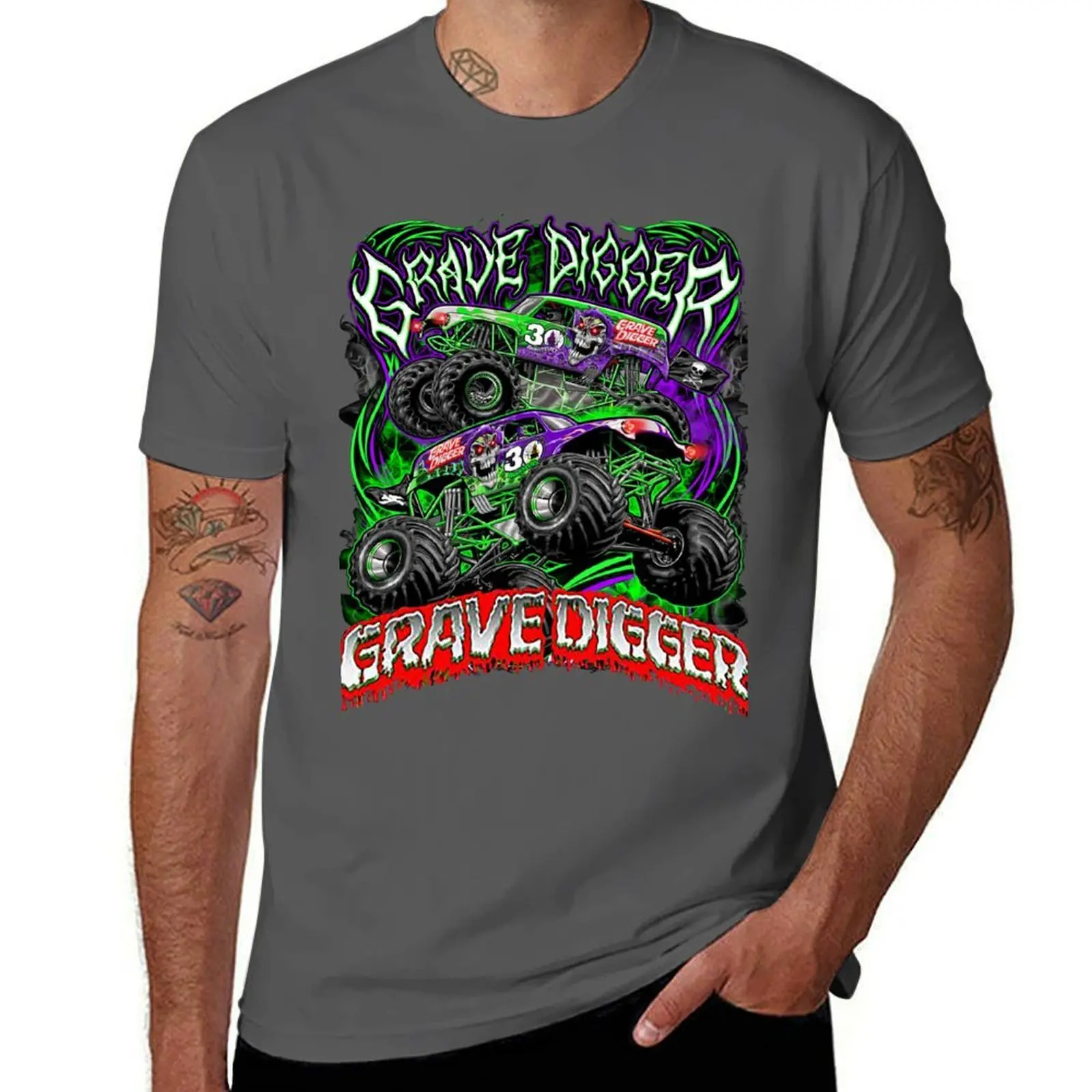 

Digger Toddler Grave Art kids Fan Monster Truck Boys Men & T-Shirt Breathable Gym Short Sleeve T-Shirt