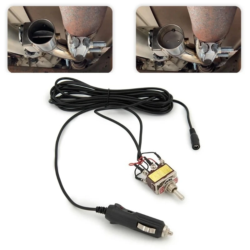 12V Automatic Rebound Toggle Switch Kit Car Cigarette Lighter Powered for Exhaust Cutout Valve Control
