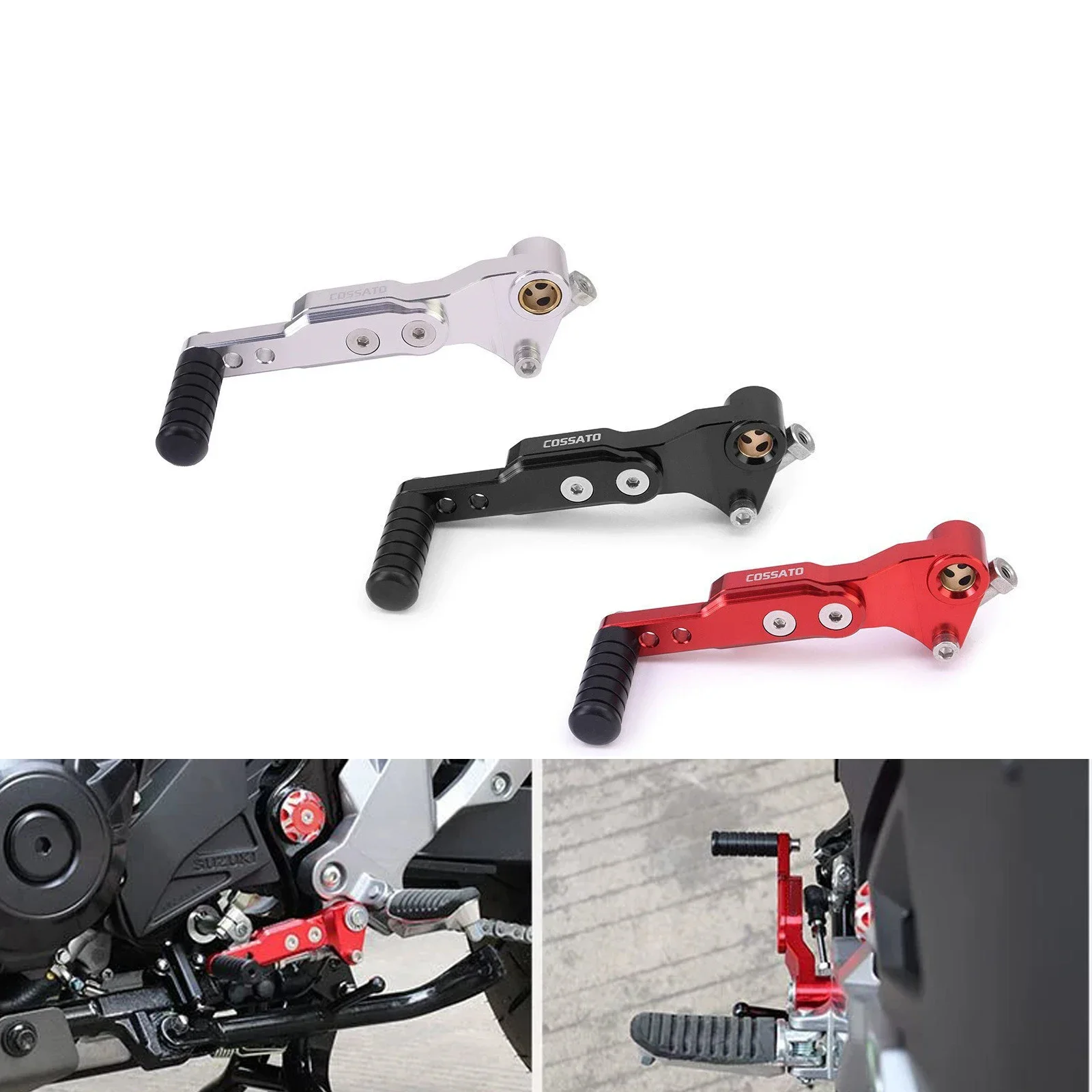 Palanca de cambio marchas motocicleta aluminio CNC, palanca cambios alargada ajustable, accesorios Pedal aptos pa