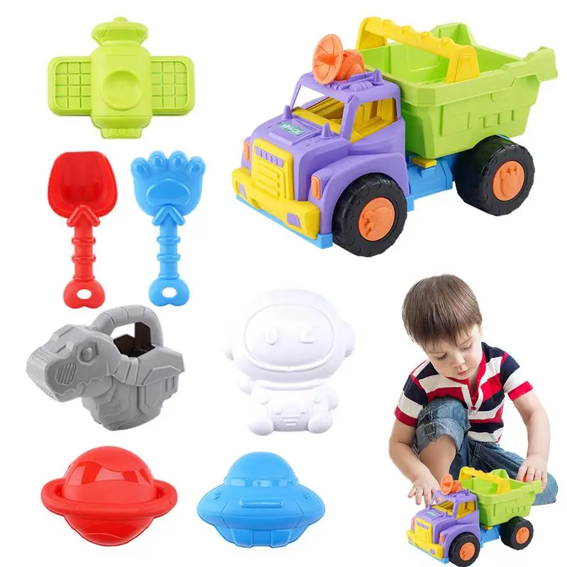 

Sand Truck Toys Sand Toys And Shovels Set Alien Spaceship Shaped Sand Molds Kit With Shovel For Sandcastles & Outdoor Adventures