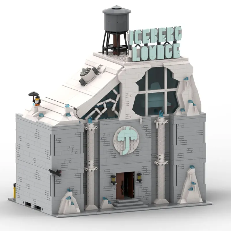 MOC Bausteine Street View Serie Zweiter Boden für Die Eisberg Lounge DIY Modell Montieren Ziegel Puzzle Spielzeug Weihnachten Geschenke
