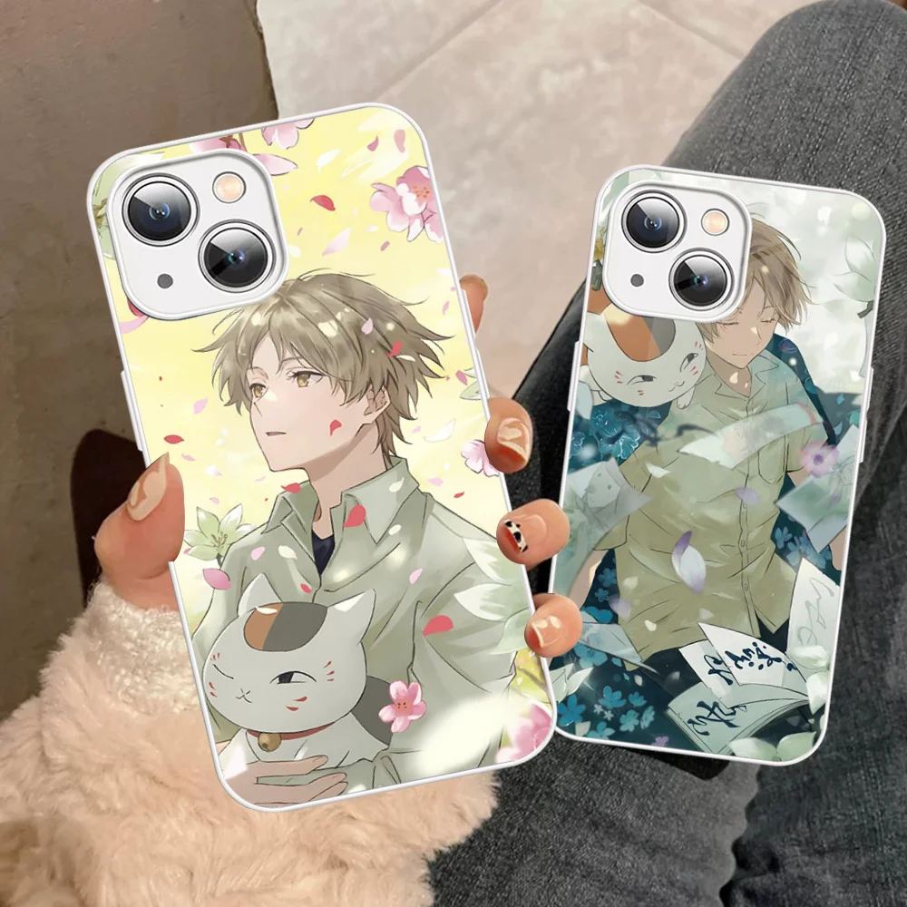 Japan N-Natsume Y-Yuujinchou Phone Case Tempered Glass For iphone 14 13 12 11 Pro Mini XS MAX 14Plus X XS XR Fundas