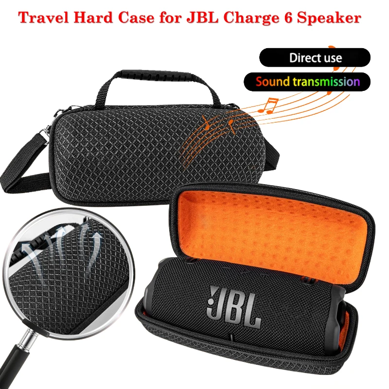 ZOPRORE Portable Bag for JBL Charge 6 Speaker Sound Permeable Bags For JBL Charge6 Outdoors Travel Carrying Transparent Case