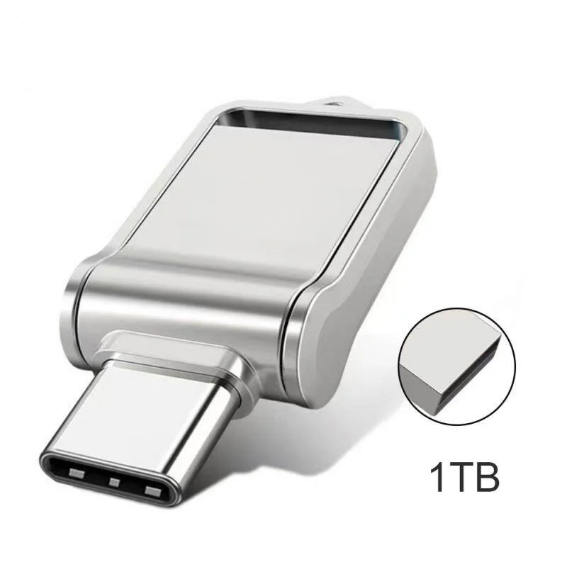 Flash-Laufwerk 2TB Hochgeschwindigkeits-USB 3.2 Typ-C OTG Metall-USB-Stick 2TB Tragbarer Speicher-USB-Stick zur Datenspeicherung von Fotos 2026 Neu