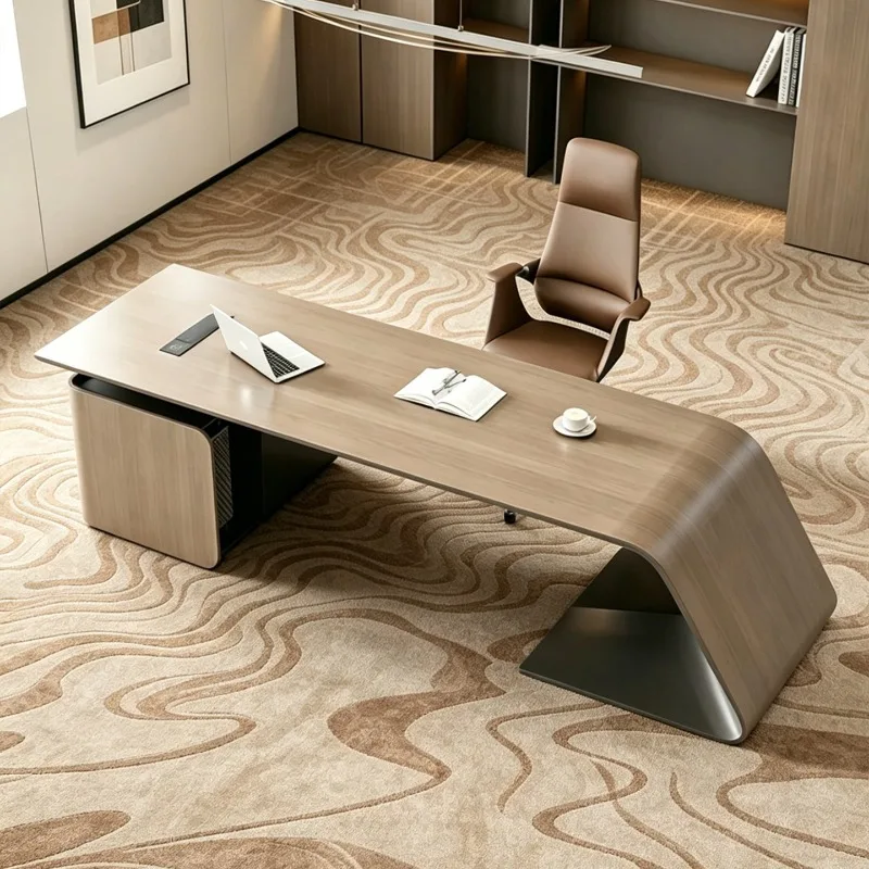 Luxury Modern Office Desk Wooden Standing Executive Reception Storage Office Desk Design Decoration Tavolo Trendy Furniture