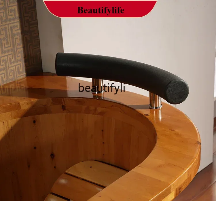 

F18 Wooden Barrel Bath Bucket Adult Home Use Solid Wood Bathtub Cedar Adult Bath Barrel Bathtub Bath Basin