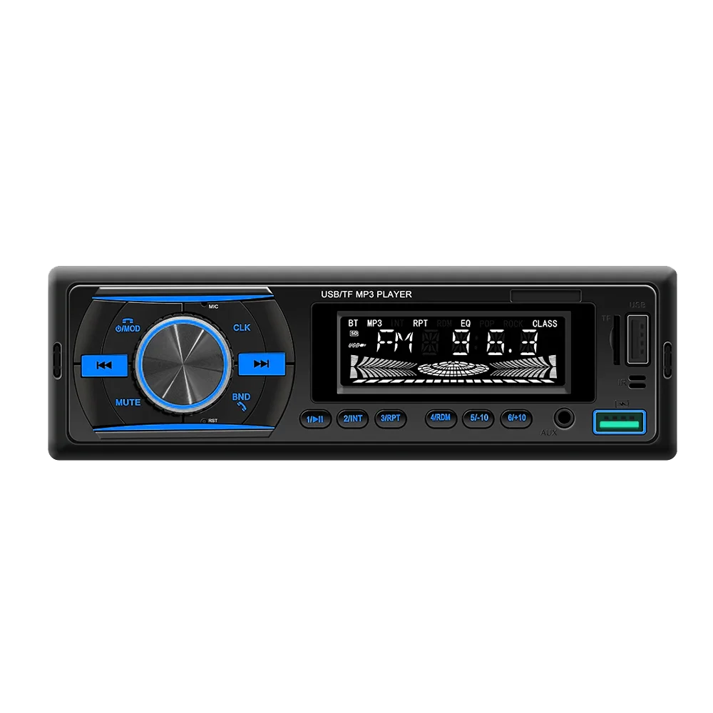 Car Mp3 Bluetooth Player Radio Audio Seven Color Light 12v High Power Fm/Aux/Usb Flash Disk Machine High Fidelity Phone Charging