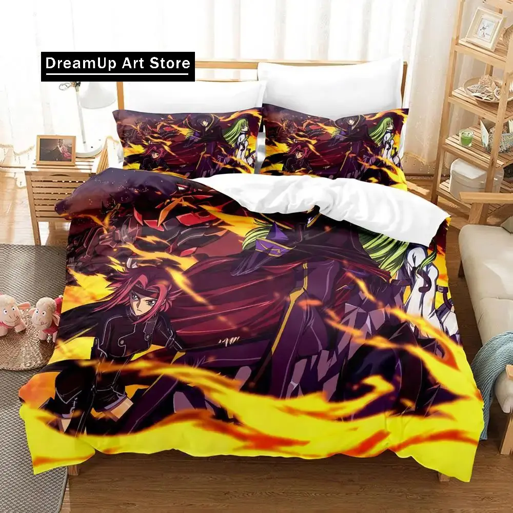 Anime CODE GEASS Lelouch Bedding Set Duvet Cover Bed Set Quilt Cover Pillowcase Comforter king Queen Size Boys Adult Bedding Set