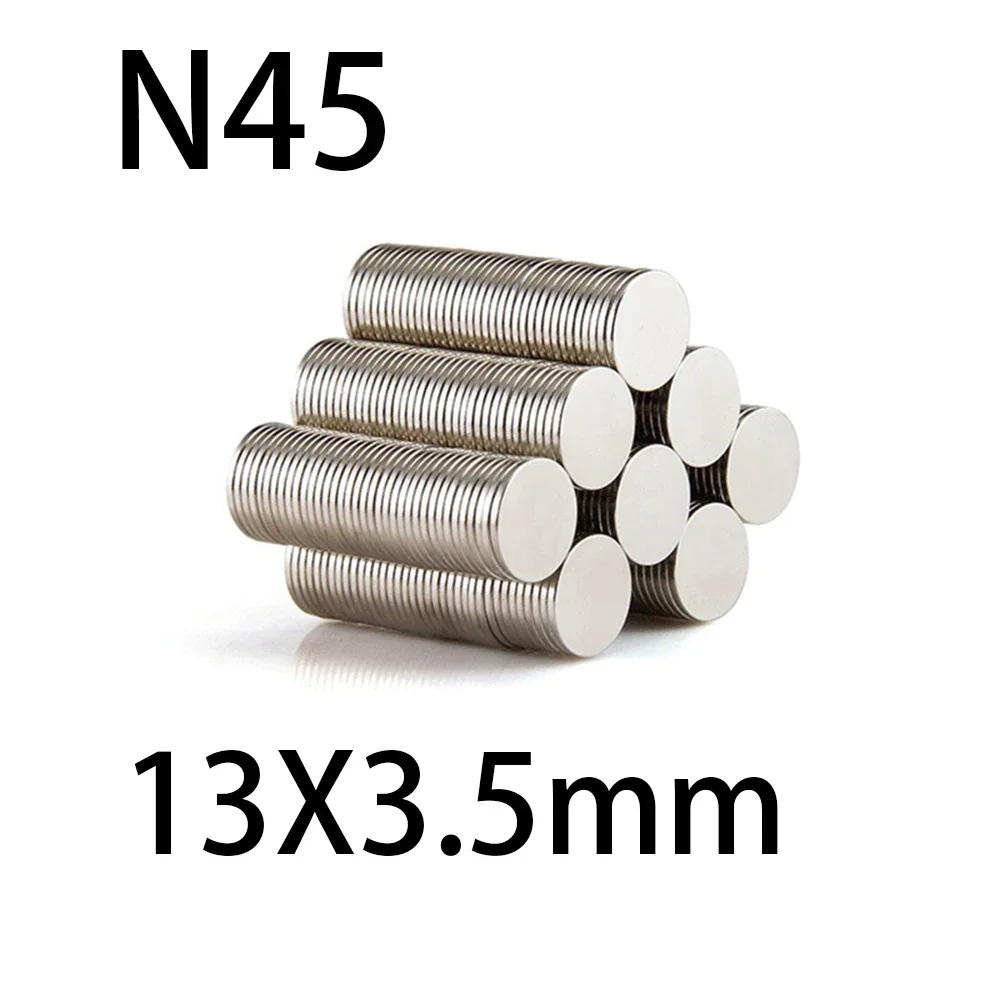 N45 13x3.5  Magnet  Superpower 13*3.5 13x4 N35 Neodymium Magnets Nickle Coating Search Magnetic Fridge DIY Motor Generator