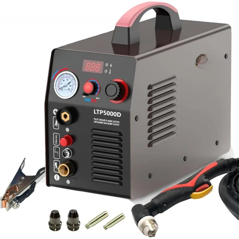 LTP5000D Plasma Cutter,  Machine, 5/8 inch Clean Cut 3/4 inch Severance Cut, Dual Voltage 110/120V or 220/240V, Brown