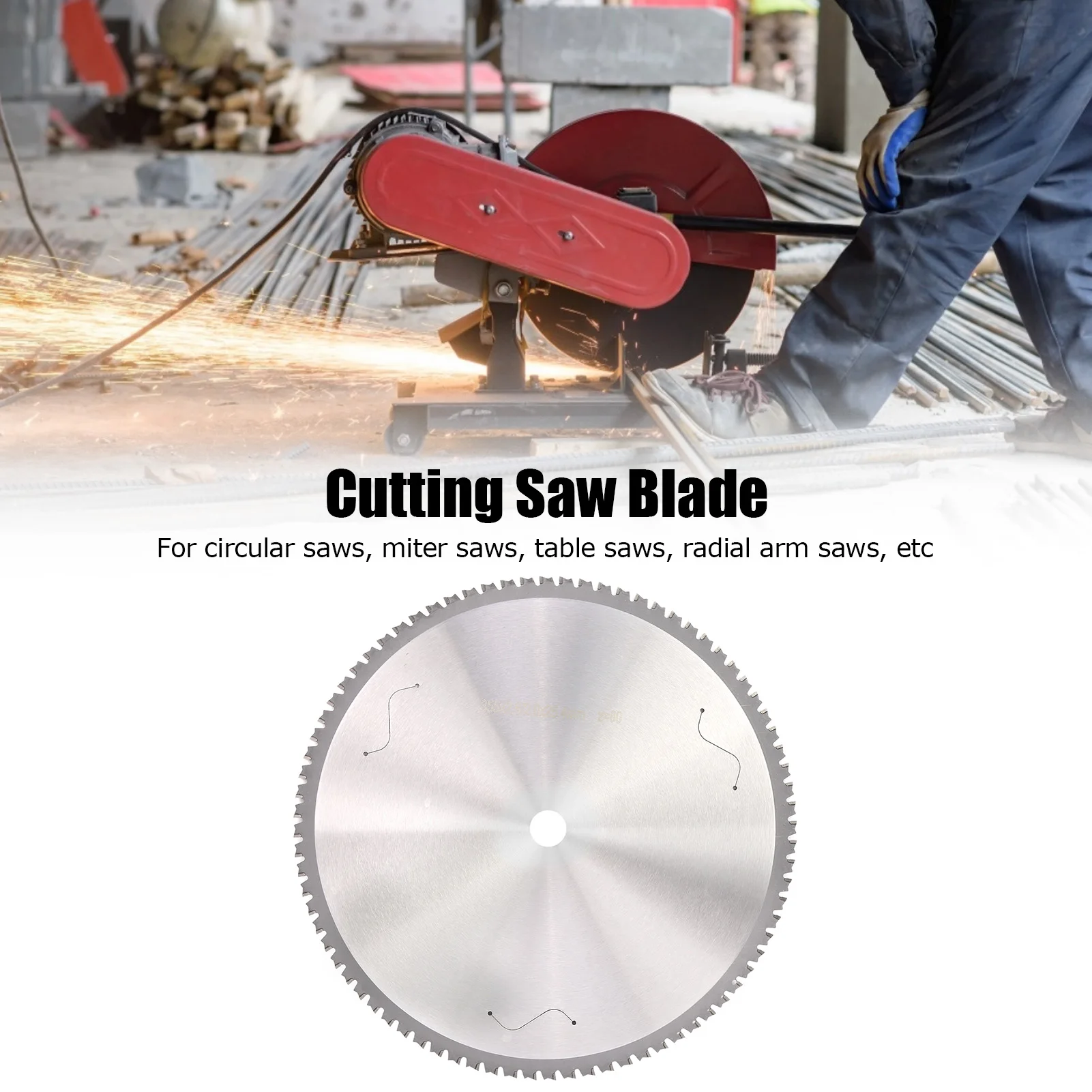Circular Cutting Blade Circular Saw Blade Metal Cutting Disc 80T High‑Speed Steel 355 x 2.6 x 2.0 x 25.4mm Metal Cutting Disc
