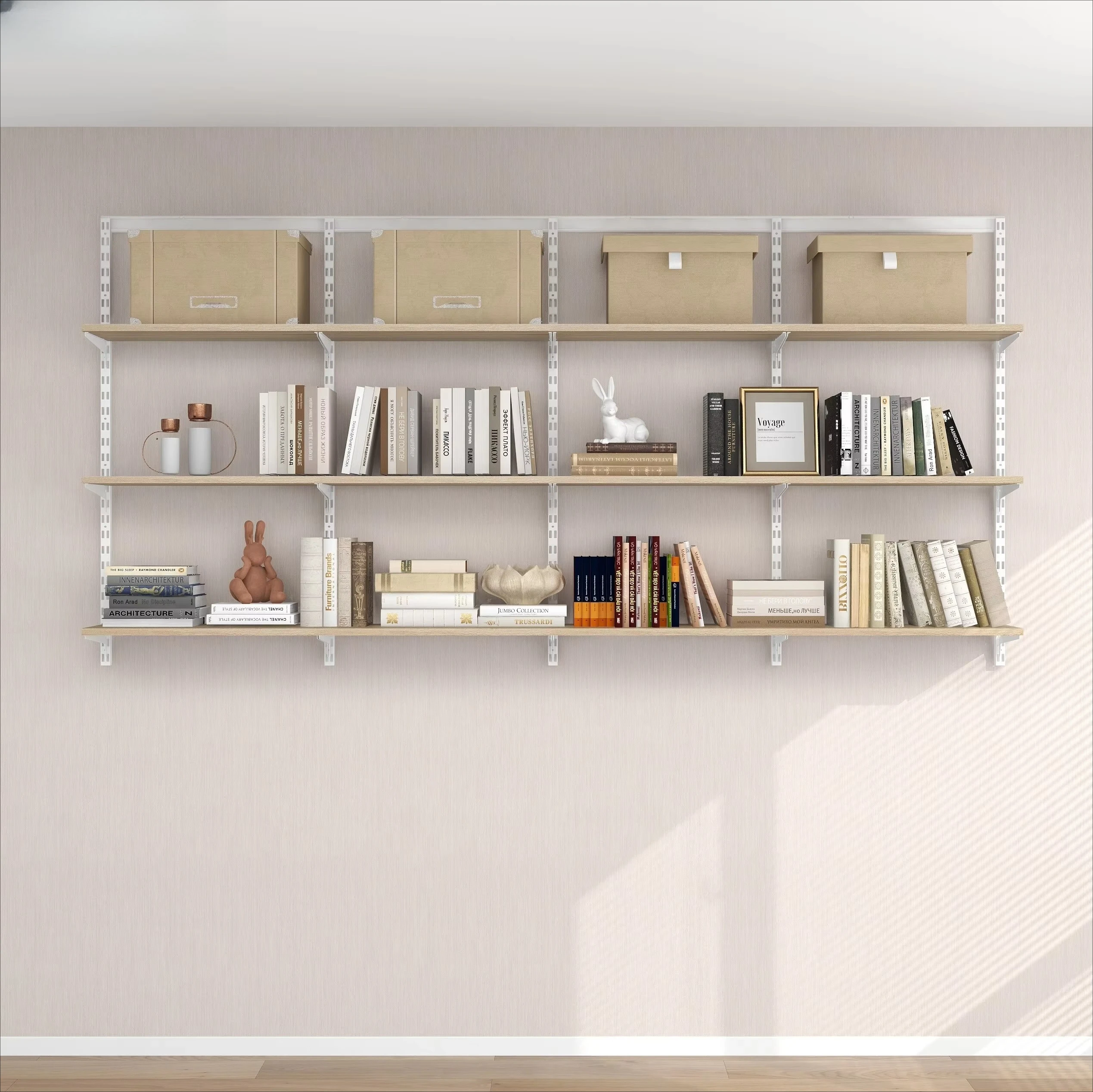 Modern Solid Wood Executive Desk And Bookshelf With Shelves Portable Multi-functional Study Table For Home Office Apartment Use