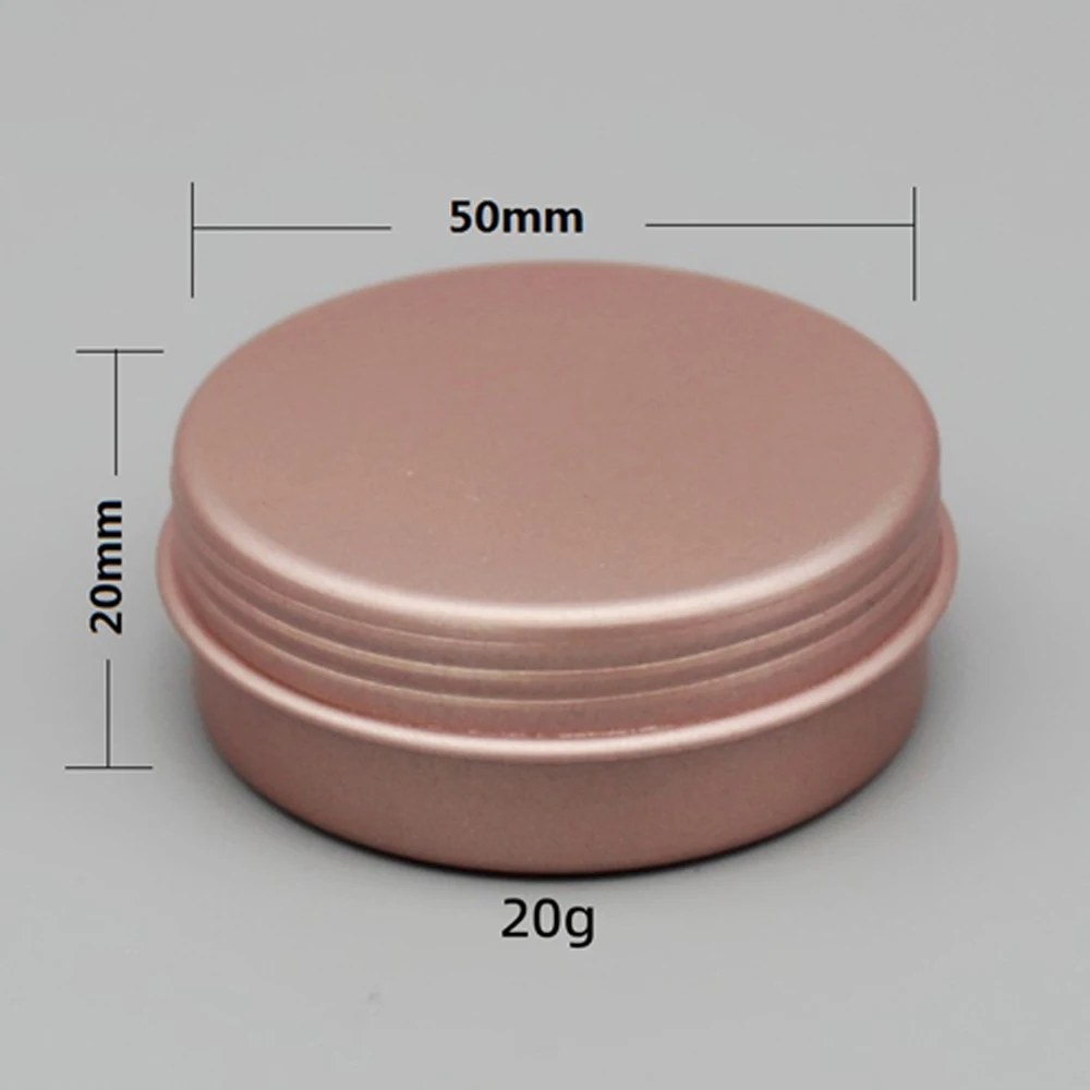 5/10/15/20/30/50/60g Roségold runde leere Aluminium box Deckel silberne Blechdosen runde Metall box leere Ceam Glas Kosmetik behälter – Detail 4
