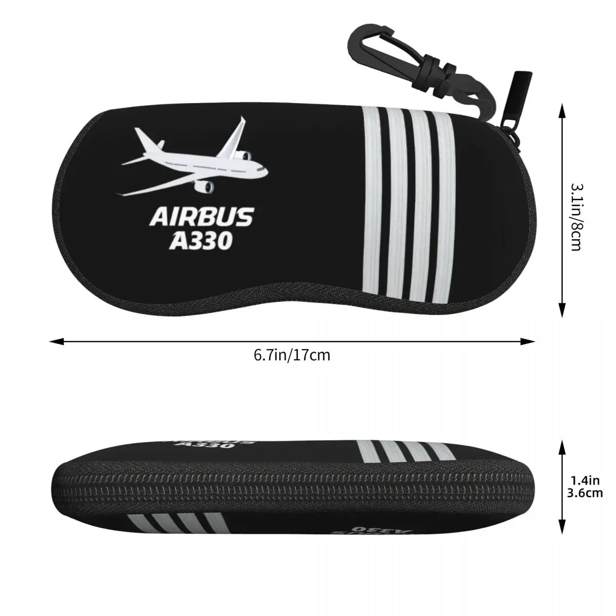 Custom Airbus A330 Captain Stripes Sunglasses Soft Case Pilot Aviation Aviator Airplane Shell Eyeglass  Box For Glasses