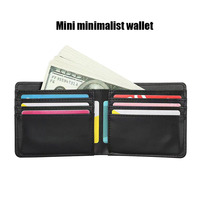 Men Wallet PU leather Money clip Purse Vintage Leather Mini wallet Card Holder Money Bag Men's leather wallet