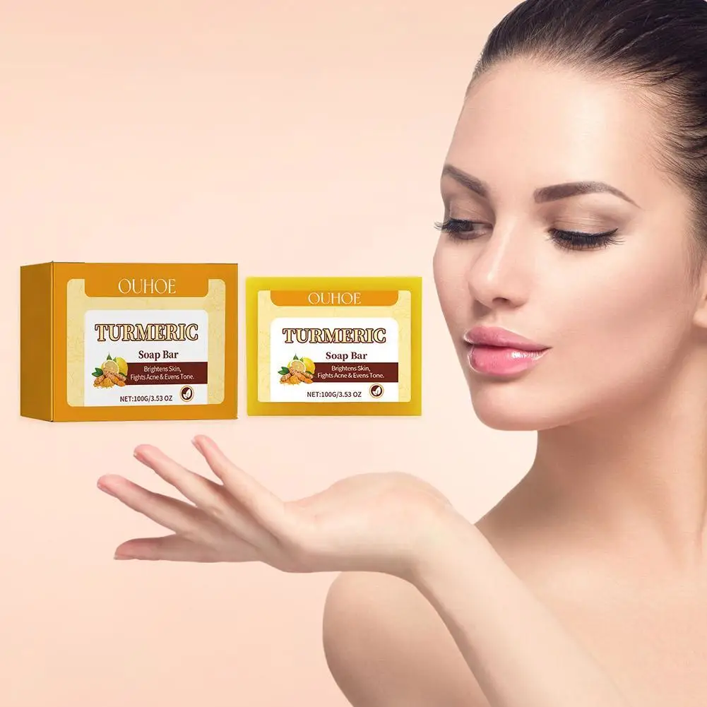 صابون حمض الكركم للرجال والنساء ، مزيل البقع الداكنة ، منظف لطيف ، قضبان ترطيب ، مهدئ ، جميع أنواع البشرة ، Y0c0 ، g